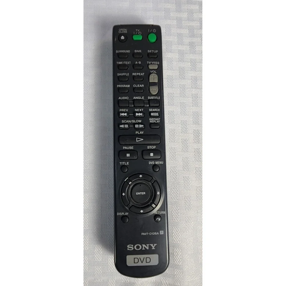 Sony RMT-D126A Remote Control for DVP-NS300 DVP-NS300B DVP-NS300S CD/DVD